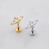 MARQUISE PEAR CZ TIARA THREADLESS (PUSH IN) 316L SURGICAL STEEL LABRET SET